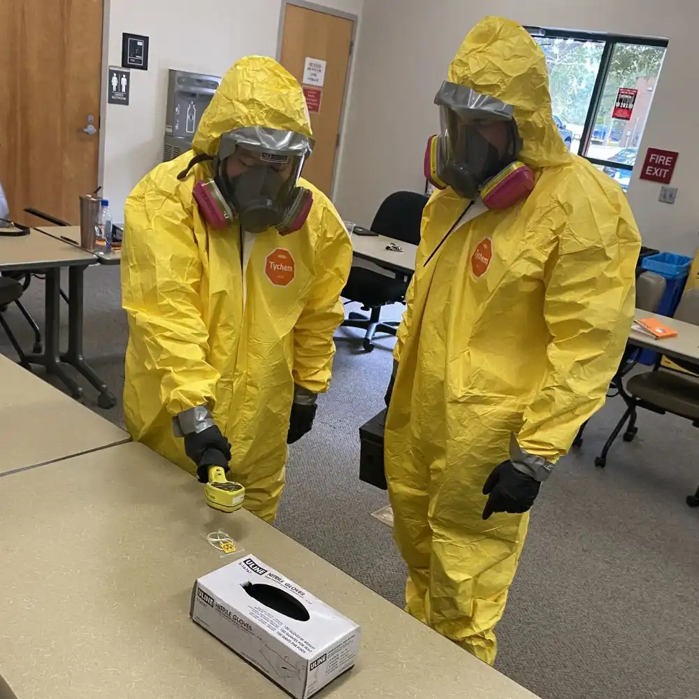 radiation technicians at work